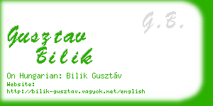 gusztav bilik business card