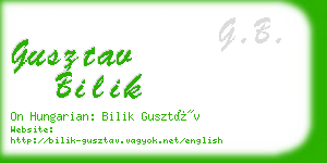 gusztav bilik business card